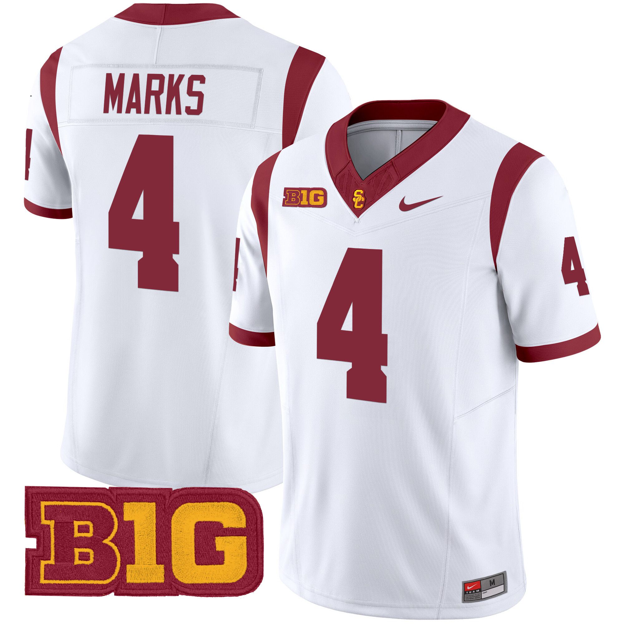 Men USC Trojans #4 Marks White Nike 2024 Vapor Limited NCAA Jersey->ncaa teams->NCAA Jersey